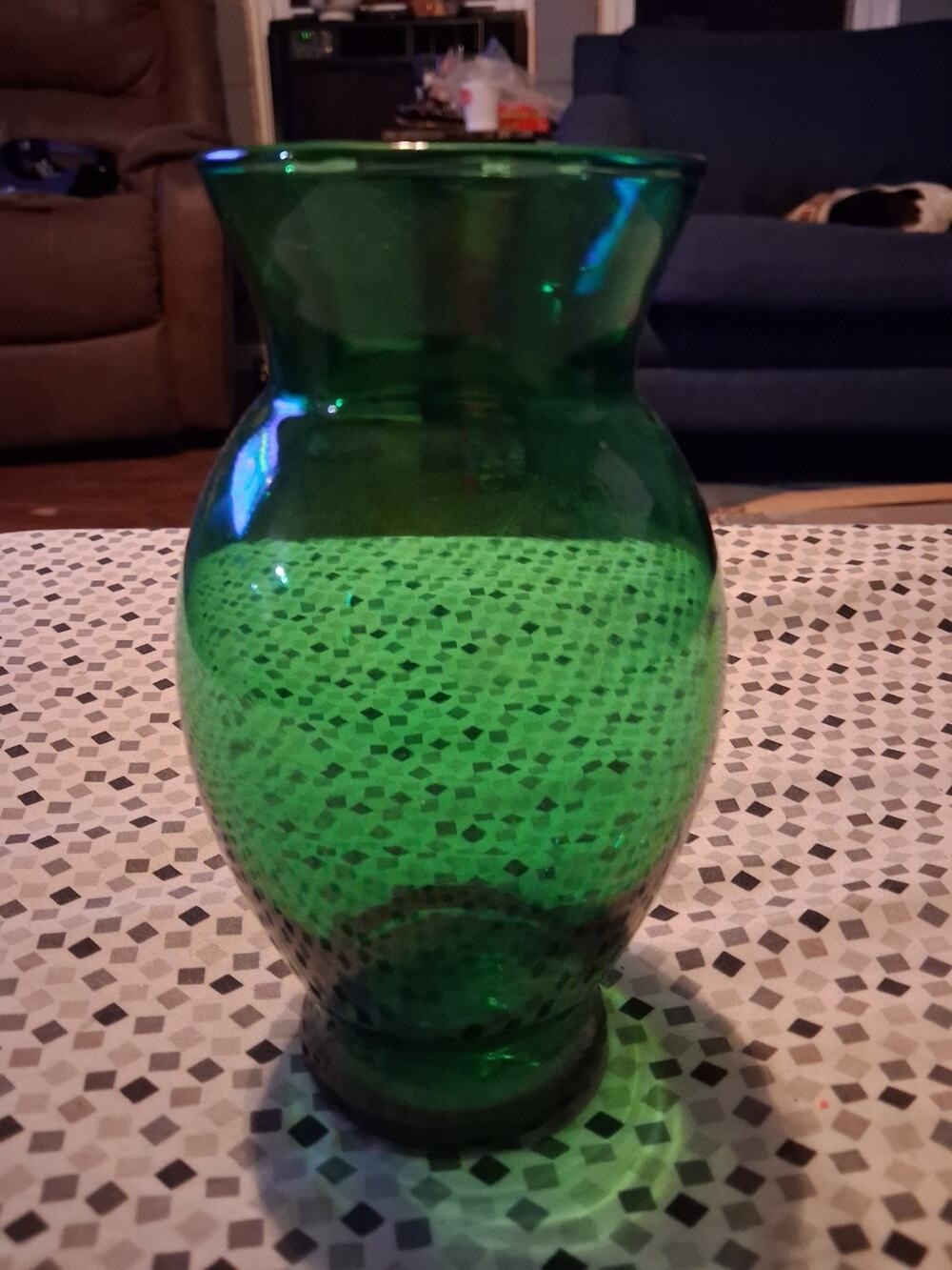 Vintage Anchor Hocking Forest Green 6 1/2" Vase